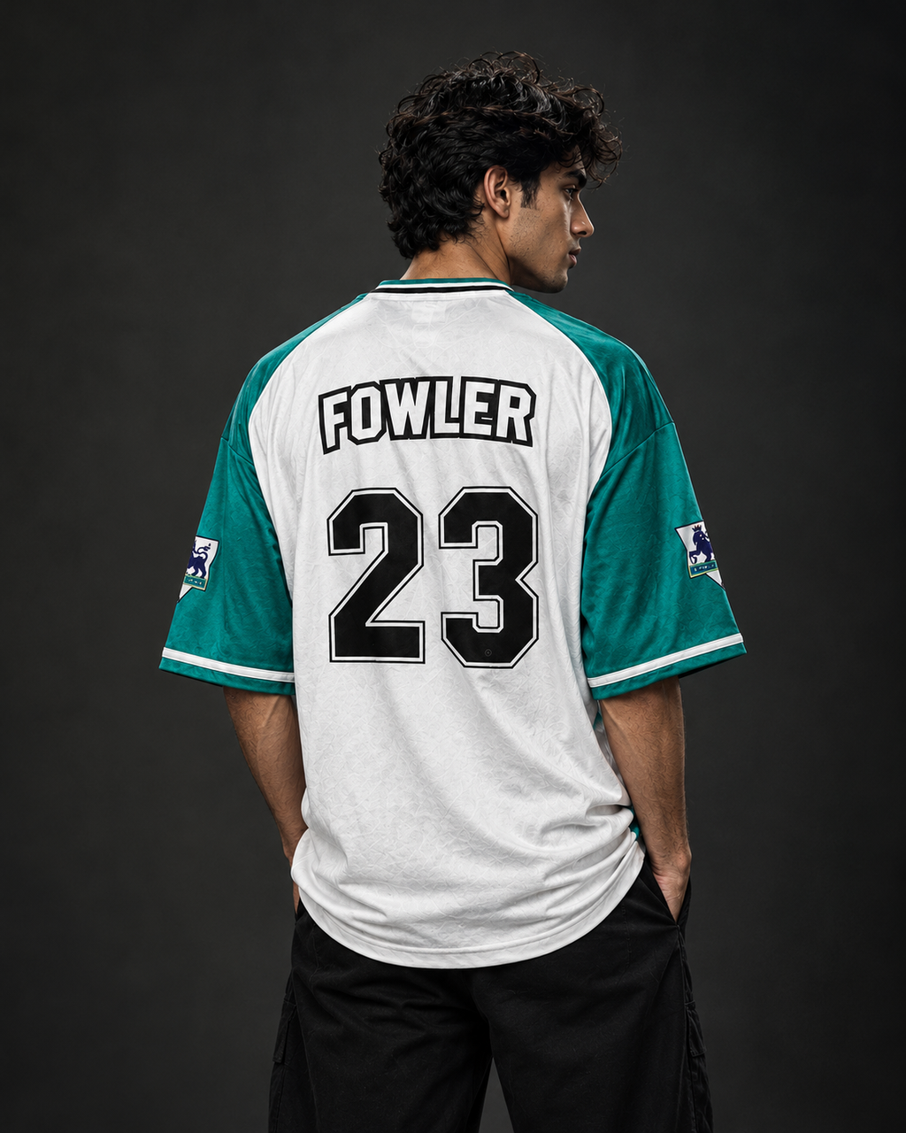 Liverpool FC Away Fowler Jersey 1996–1997 five sleeve embroidery