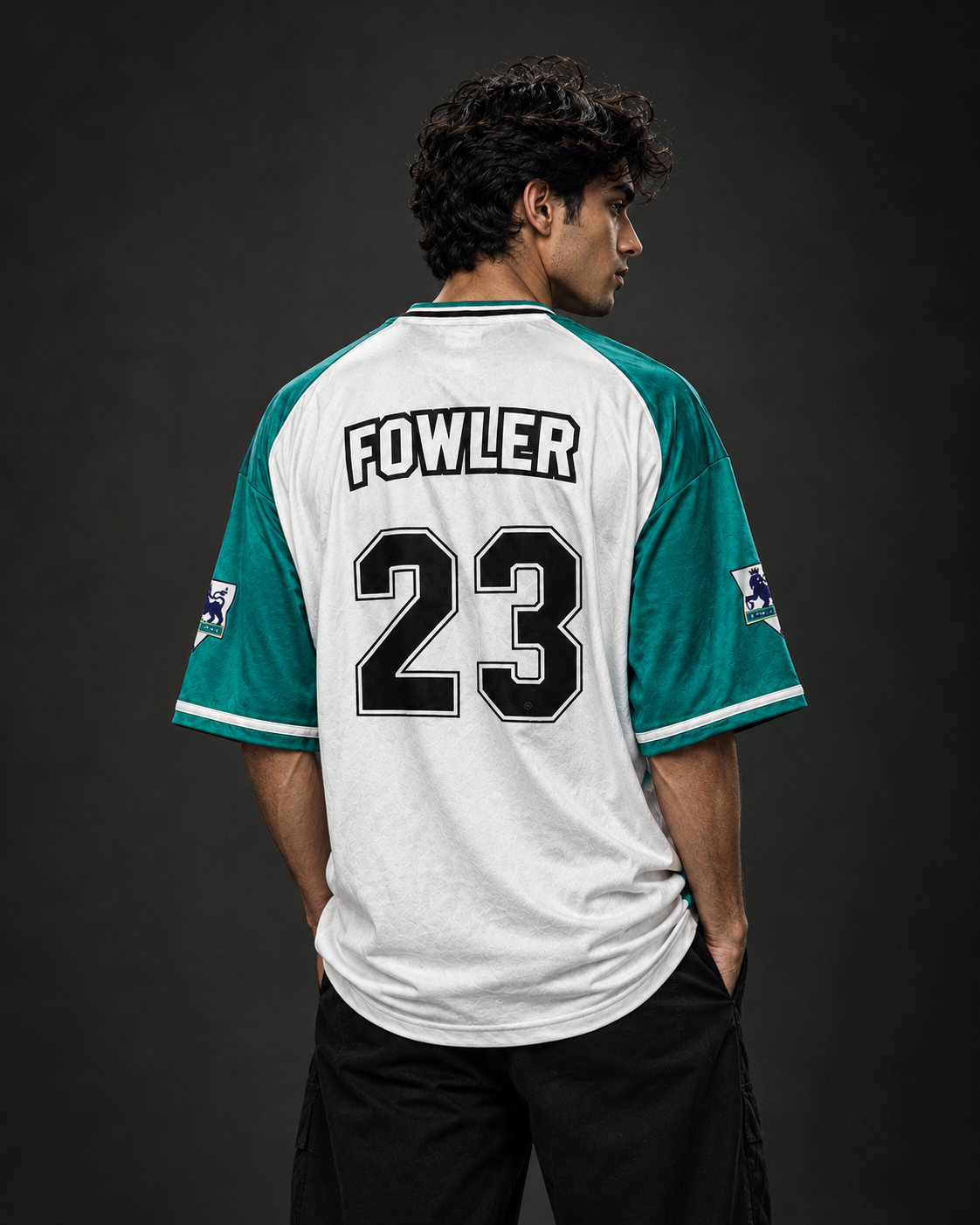 Liverpool FC Away Fowler Jersey 1996–1997 five sleeve embroidery