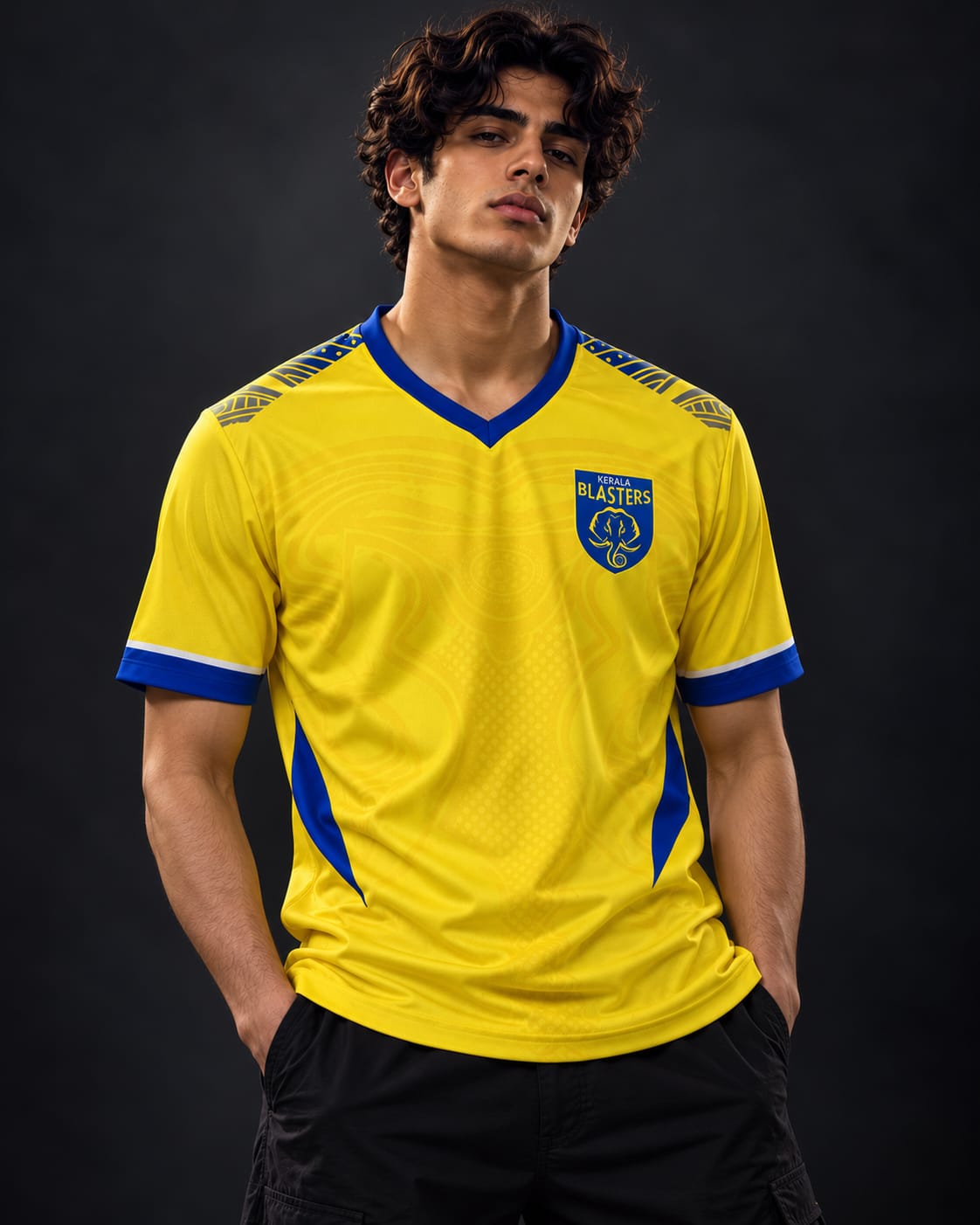 Kerala Blasters FC Home Jersey – Yellow & Blue 26/27