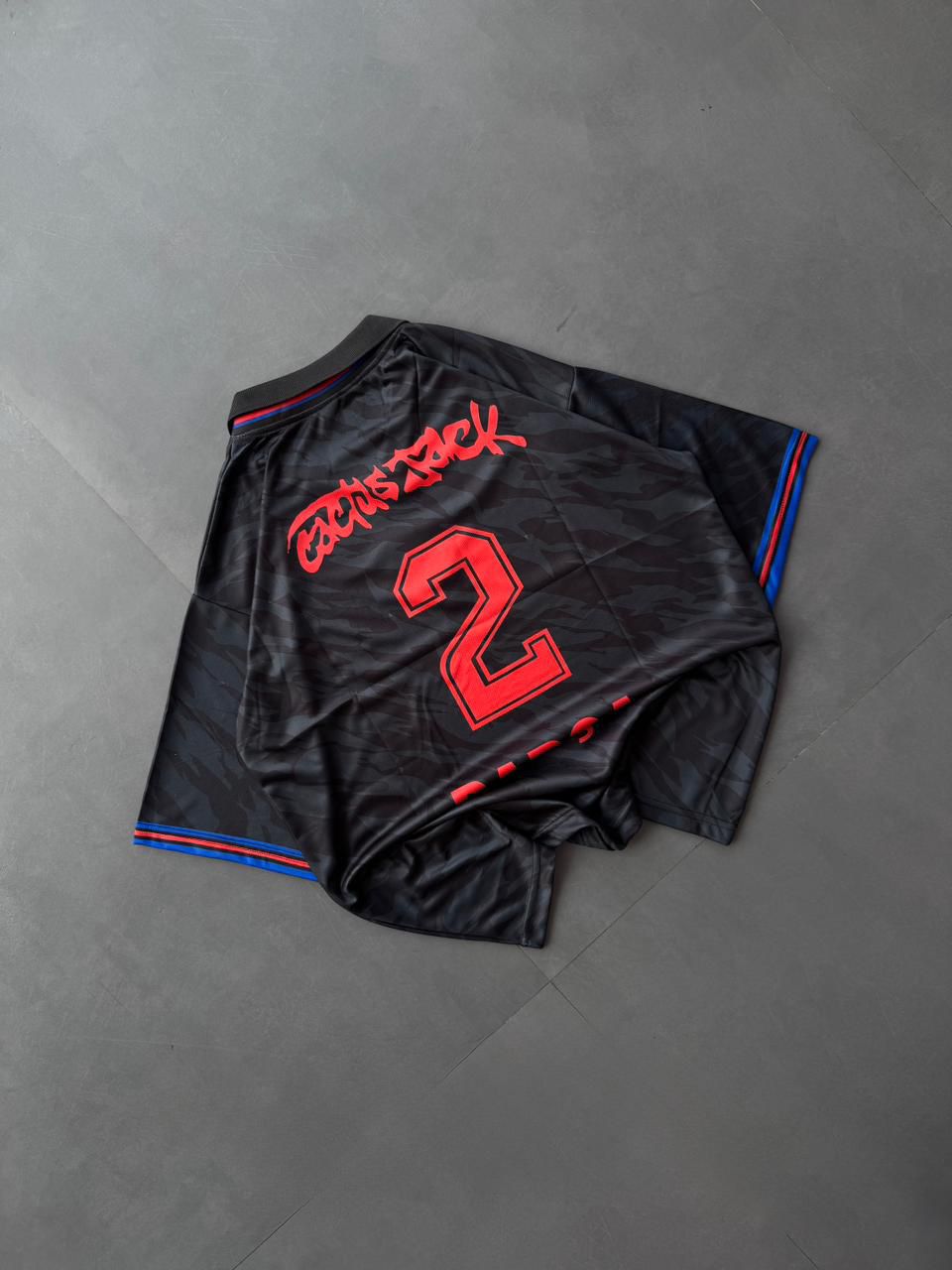Black FC Barcelona x Travis Scott Cactus Jack special edition away (FIVE-SLEEVE jersey)