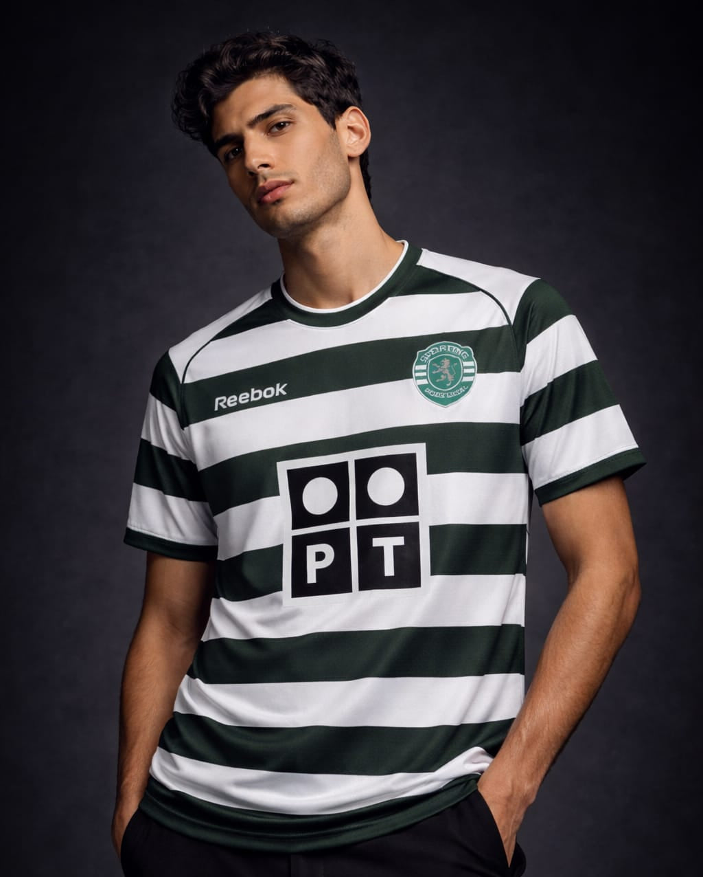 Vintage Sporting CP 2001–2003 Home Jersey – CRISTIANO RONALDO #28 Edition - Half Sleeve