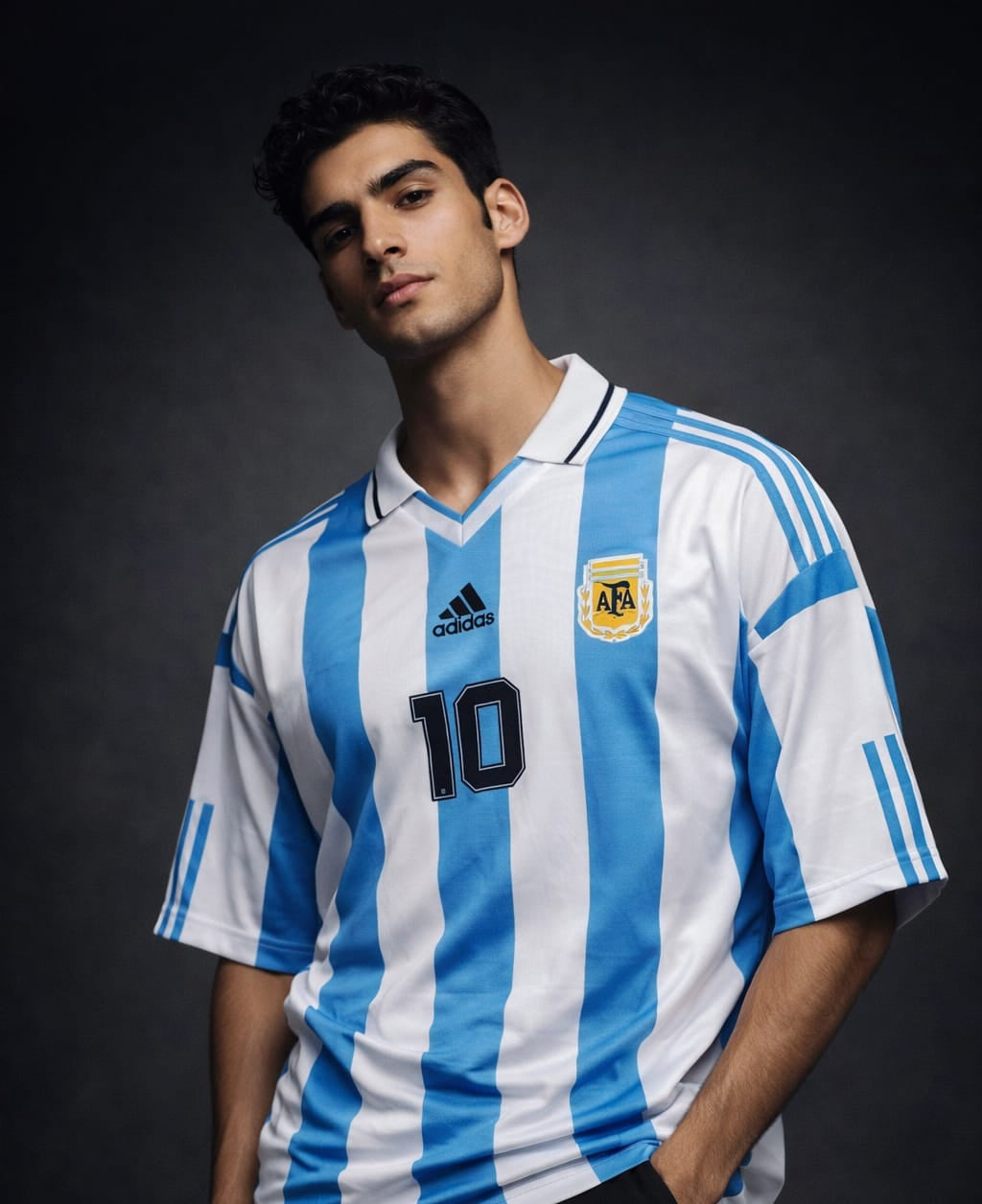 Argentina 1998 vintage home football (FIVE-SLEEVE jersey) Mardona