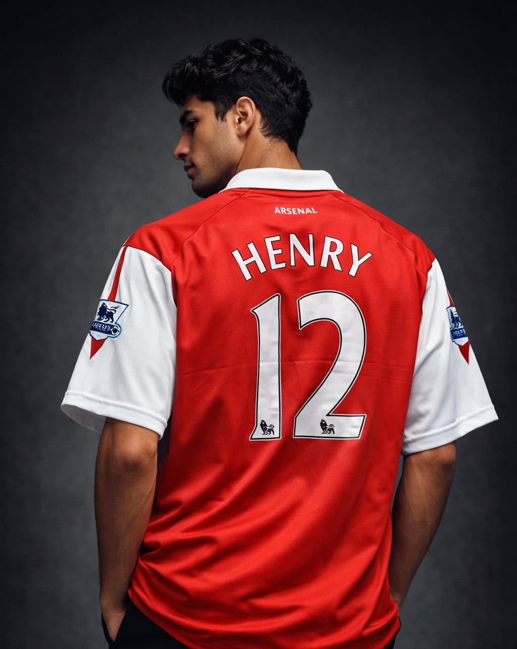 vintage Arsenal home football (FIVE-SLEEVE jersey) 2006-2008 era Henry