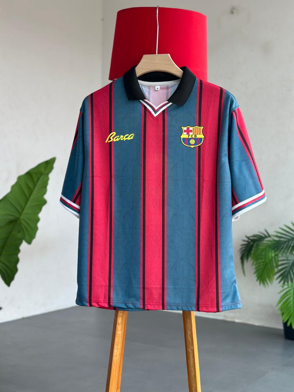 FC Barcelona 125th Anniversary Polo Jersey – (Cruyff) -Collar,  Full Sublimation Edition- Five Sleeve