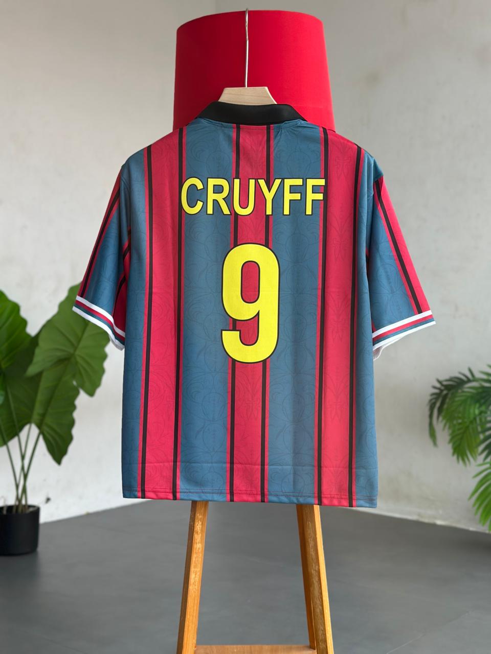 FC Barcelona 125th Anniversary Polo Jersey – (Cruyff) -Collar,  Full Sublimation Edition- Five Sleeve