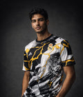 Real Madrid Avengers 2025/26 Pre-Match embroidery (Half-Sleeve Jersey), featuring a superhero-inspired design