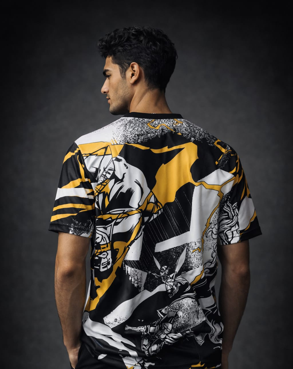 Real Madrid Avengers 2025/26 Pre-Match embroidery (Half-Sleeve Jersey), featuring a superhero-inspired design