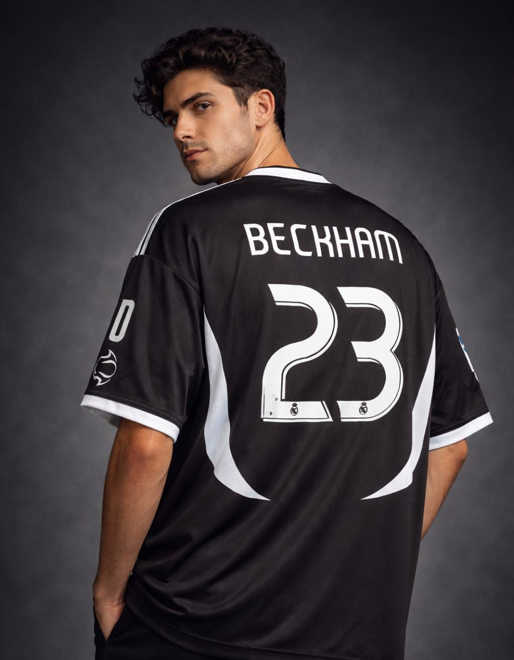 Real Madrid 2006–07 Away Jersey – David Beckham Edition (Five Sleeve, Full Sublimation)
