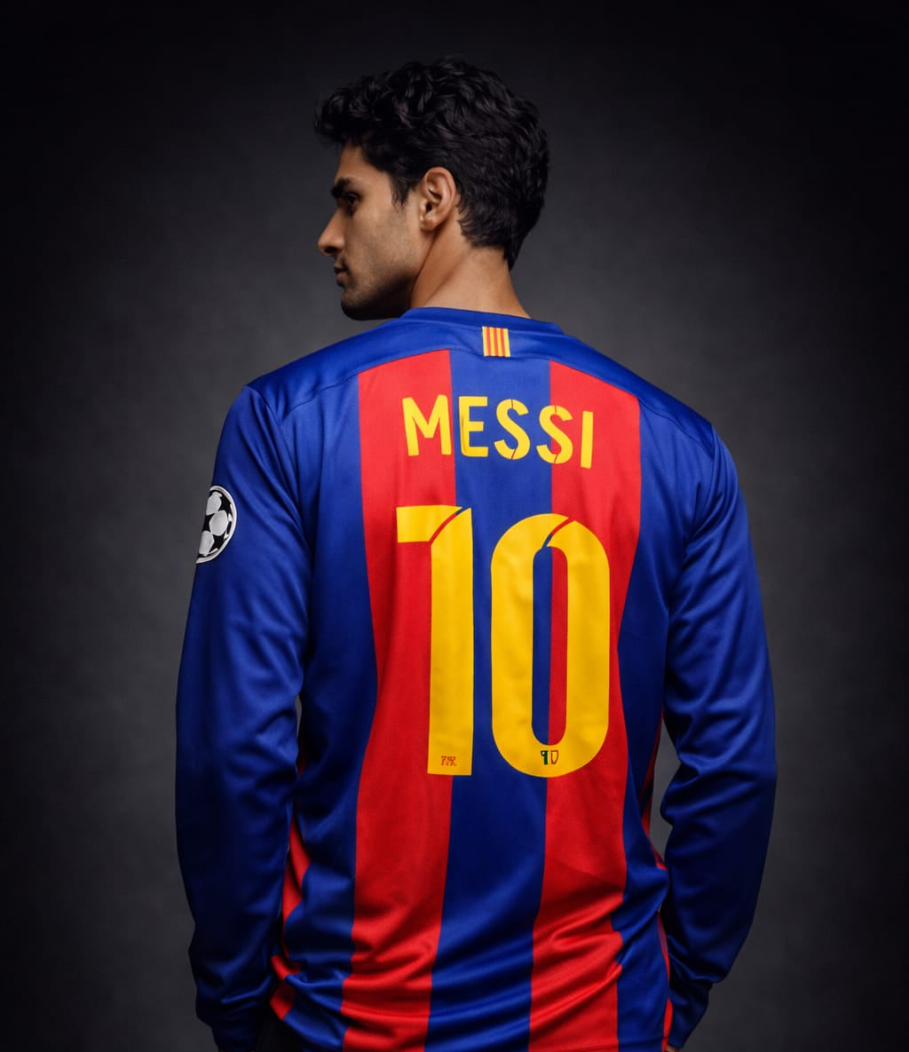FC Barcelona 2016–17 Home (Full-Sleeve Jersey) – Messi