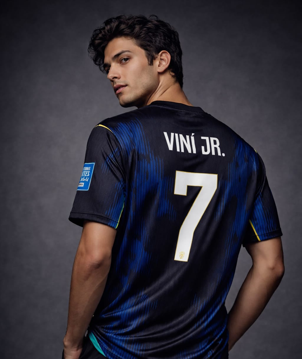 Jordan Brand x Brazil National Football Team 2026 World Cup Away Jersey – VINI JR Edition- Hlf Sleeve (Full Sublimation)