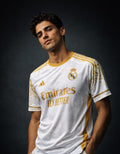 Gold Special Edition Real Madrid Jersey – CRISTIANO Edition - Half Sleeve (Dragon Design, Full Sublimation)