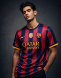 FC Barcelona 2013–2015 Home Jersey – MESSI Edition- Half Sleeve (Classic Blue & Garnet)
