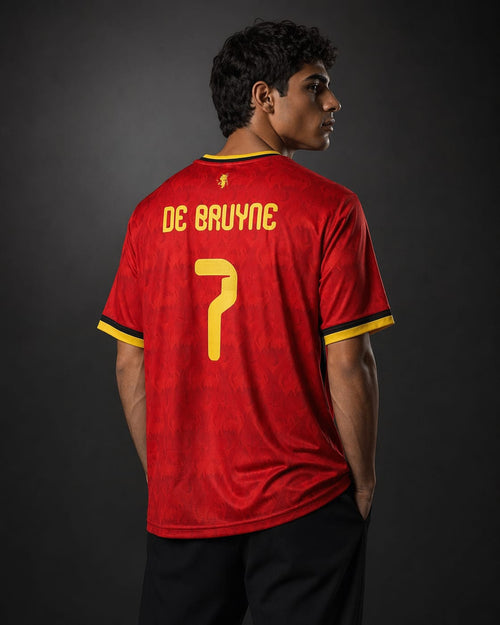 2026-27 Belgium home kit ft Kevin De Bruyne