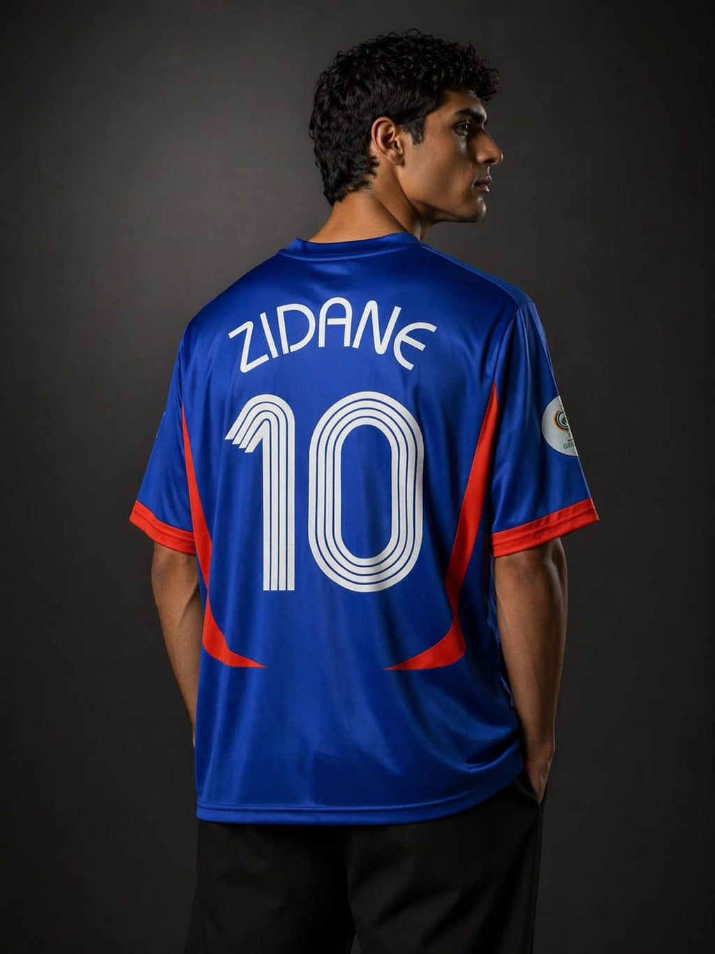 Zidane-10 France five sleeve with embroidery retro