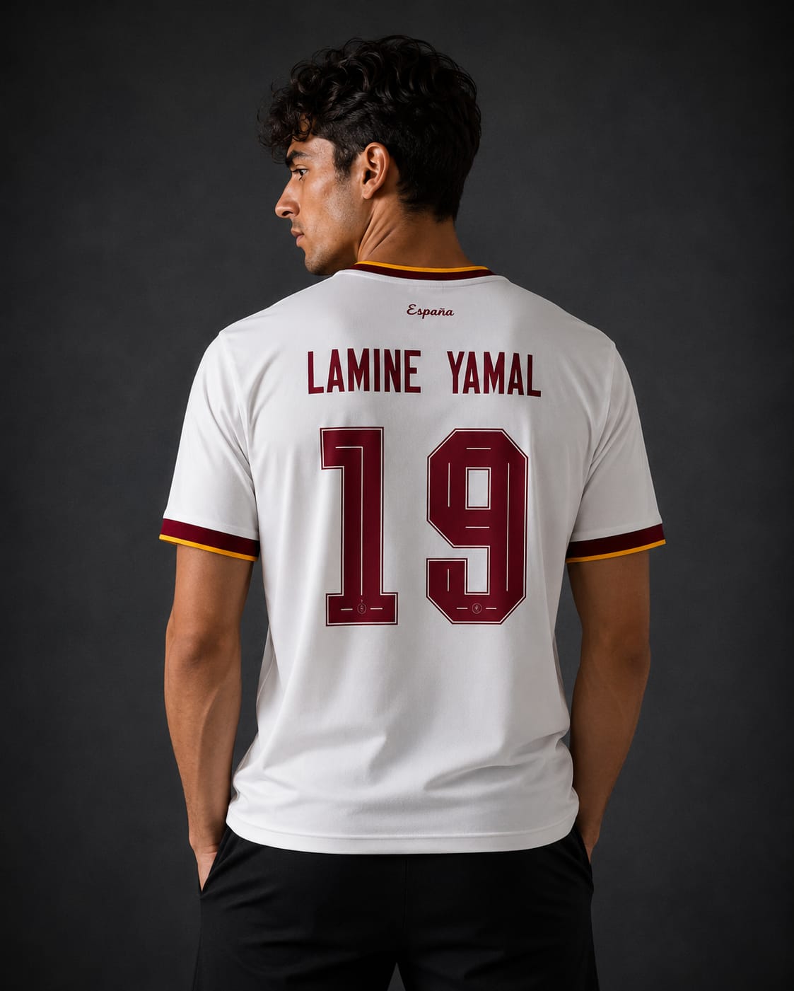 Lamine Yamal 19 Spain 2026 World Cup awaykit embroidery