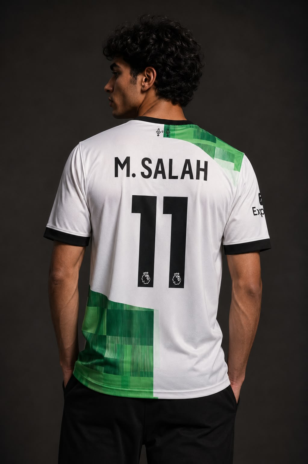 Liverpool Green & White M. Salah #11 Football Jersey