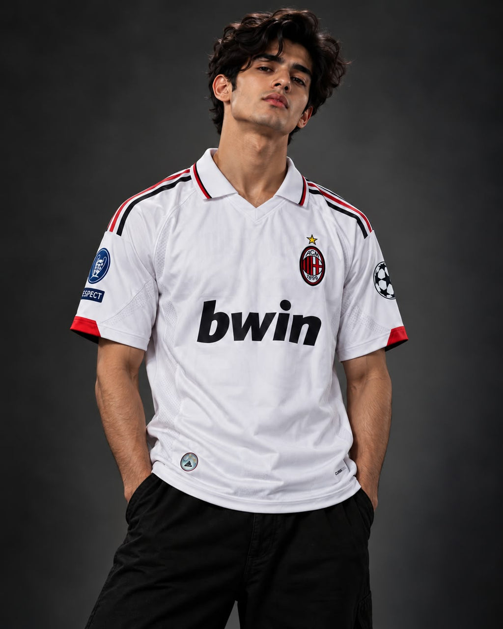 AC Milan 2008–09 Away Jersey – David Beckham #32 embroidery