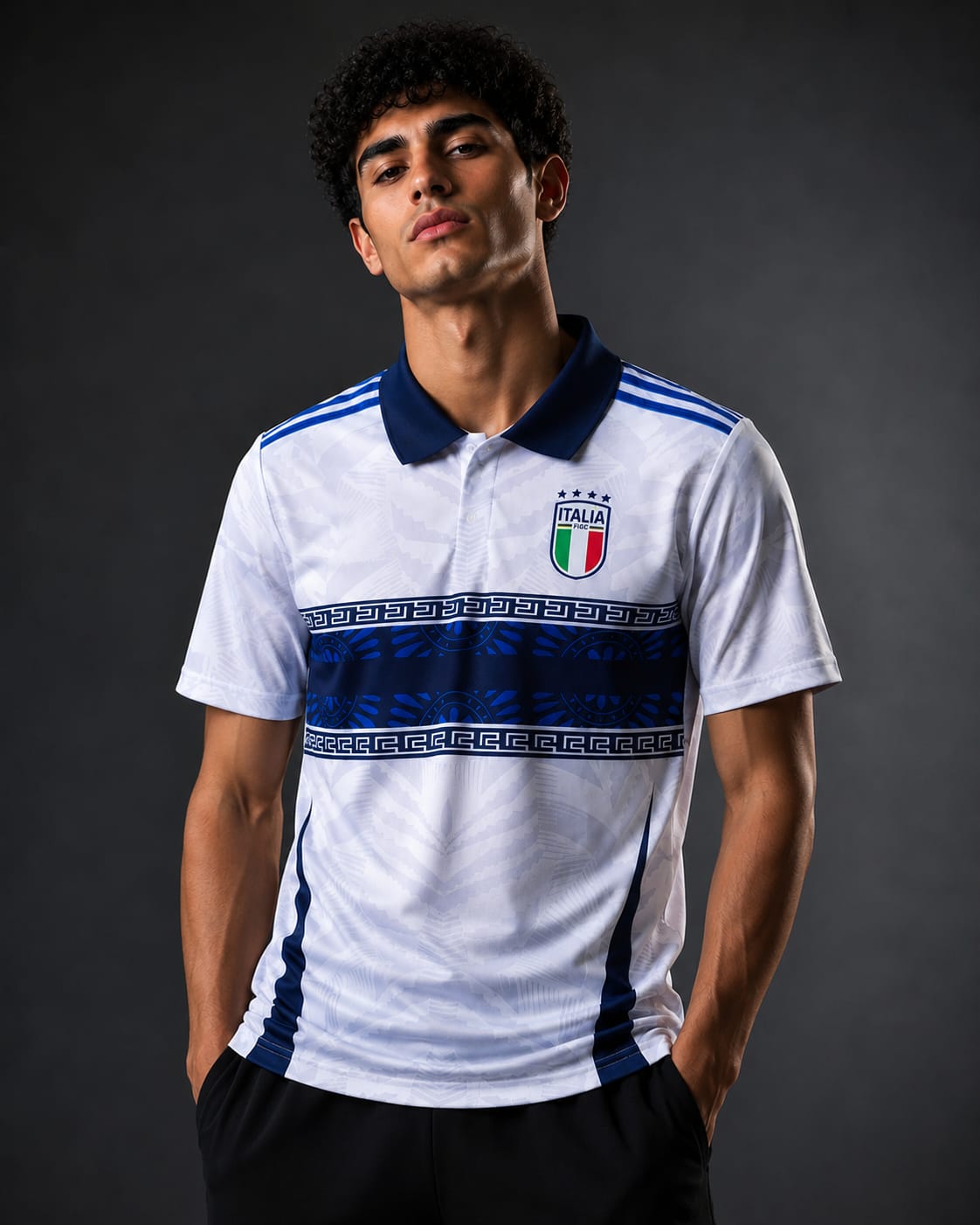 Italy White Polo Jersey – Maldini #3 (Fan Edition)