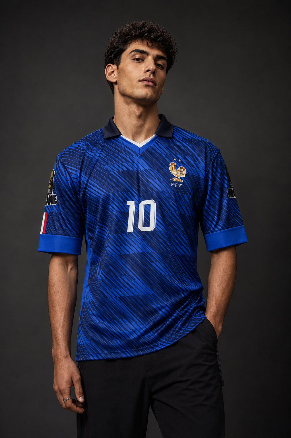 France 2024/25 Home Jersey – MBAPPE #10 (Five Sleeve Edition)