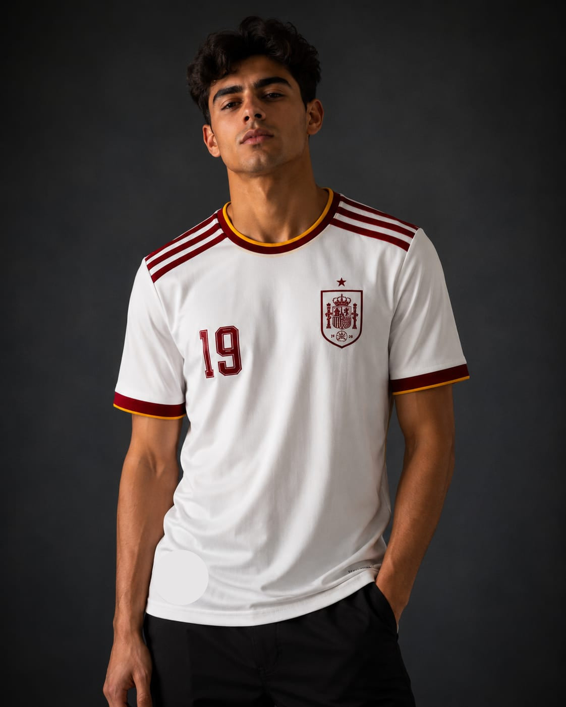 Lamine Yamal 19 Spain 2026 World Cup awaykit embroidery