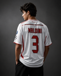 Maldini #3 White Football Jersey – Retro Edition