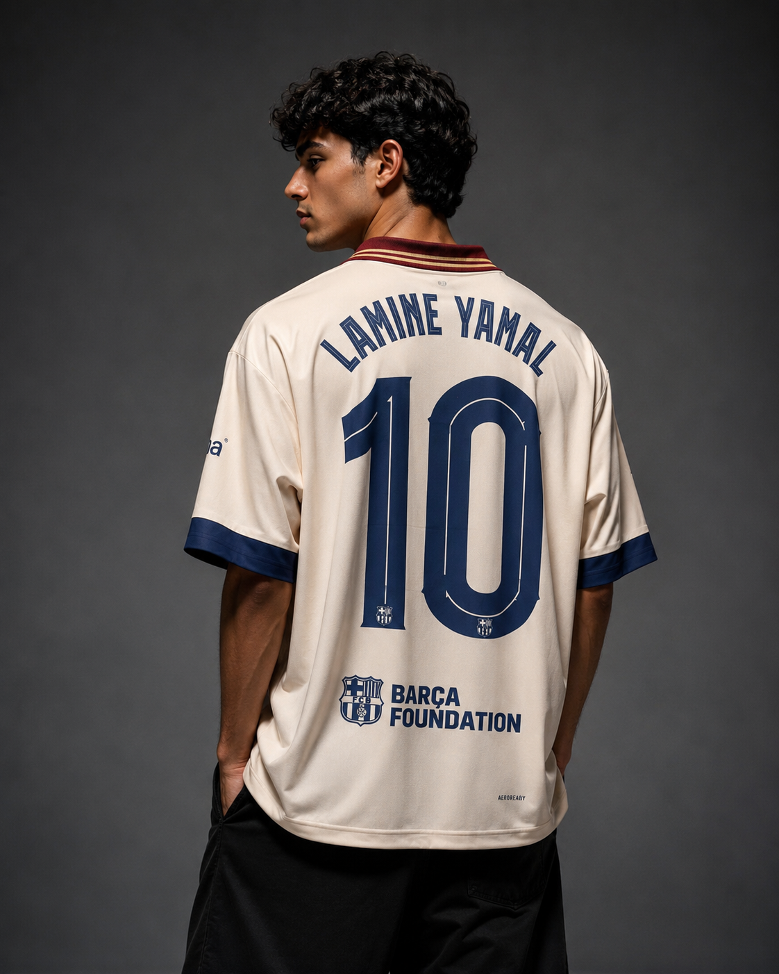 FC Barcelona 2025/26 Away Jersey – Lamine Yamal #10 Fivesleeve embroidery