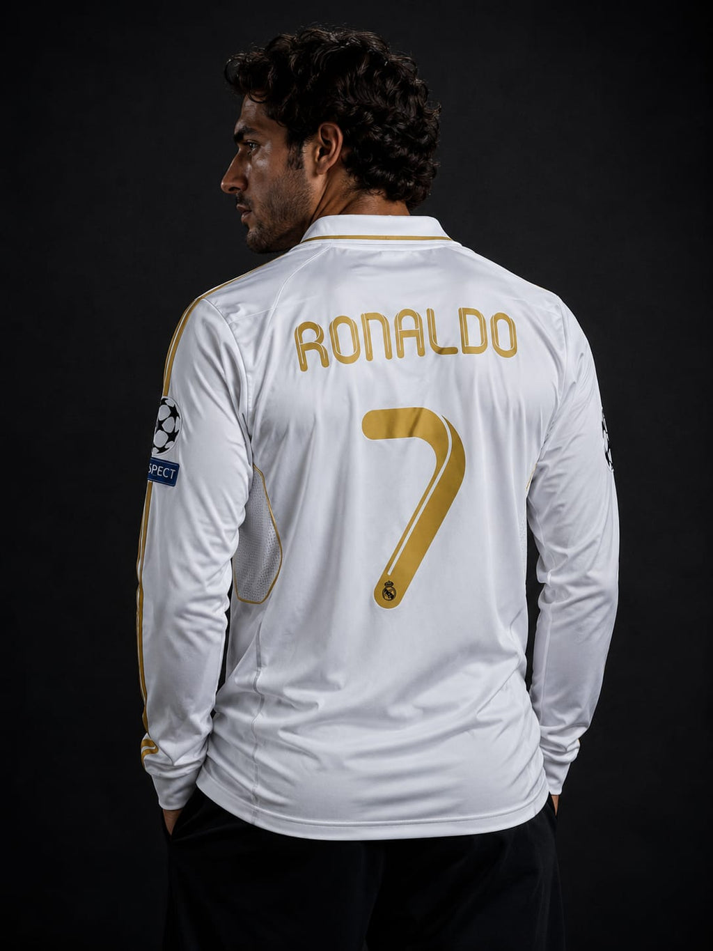 Real Madrid home jersey features Cristiano Ronaldo 7(Embroidery)
