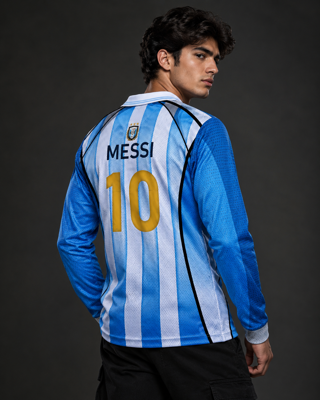 Argentina “Messi #10” Long-Sleeve Retro Jersey