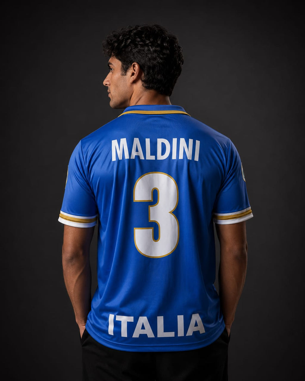Maldini-03 Italy national team 1996 collar