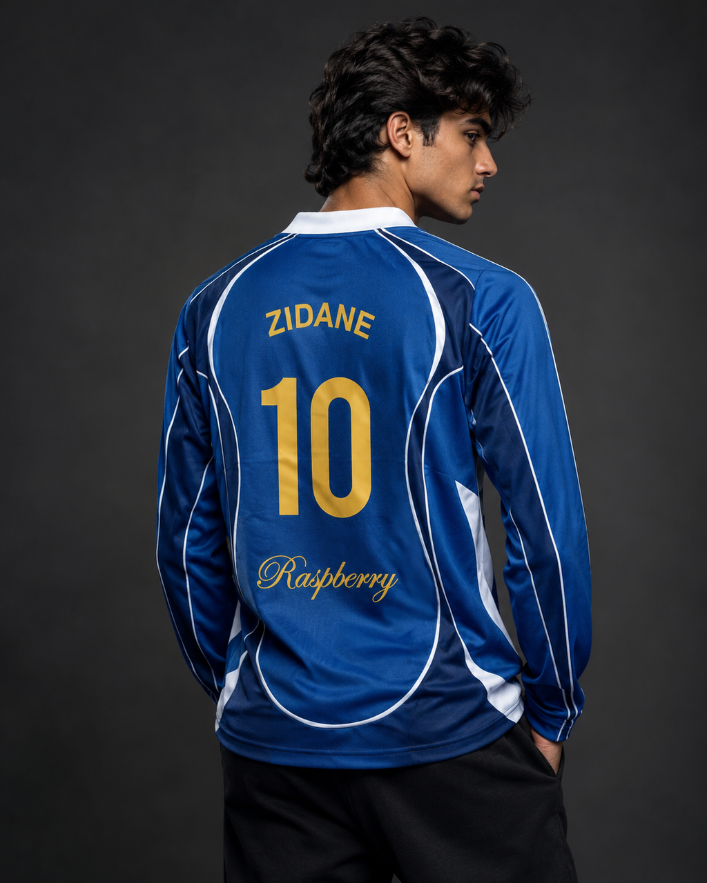 Zidane #10 France Retro Full-Sleeve Football Jersey