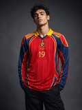 Spain 2006 Long Sleeve Retro Football Jersey – Lamine Yamal #19 (Back Print)
