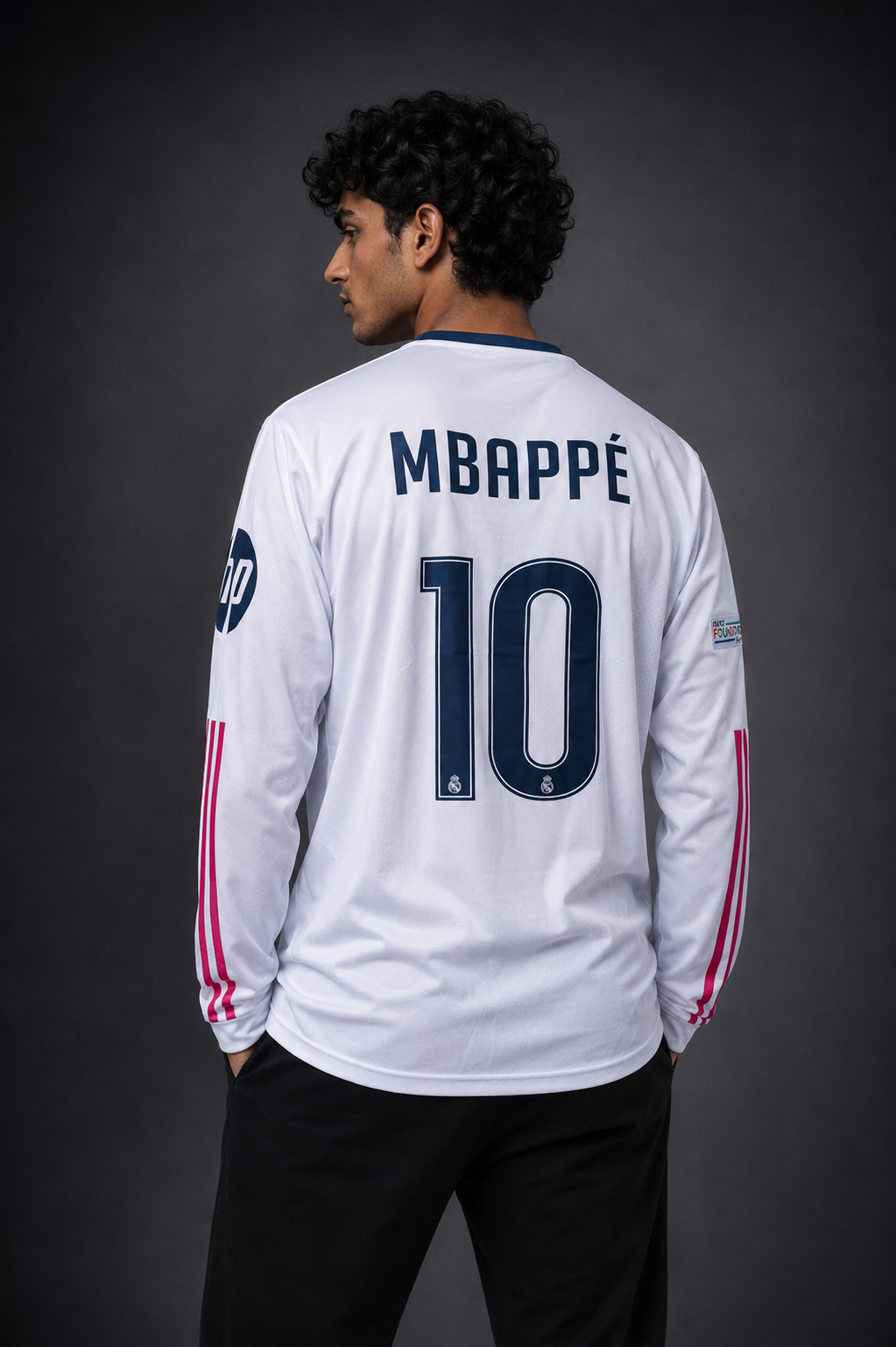 Real Madrid 2024–25 Home Long Sleeve Jersey – Mbappé #10 Embroidery