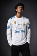 Real Madrid 2017–18 Home Long Sleeve Jersey – Ronaldo #7 (Final Kyiv Edition)