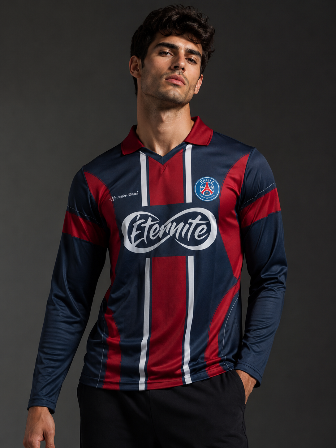 PSG Retro Long Sleeve Football Jersey – Dembélé #10 (Back View)