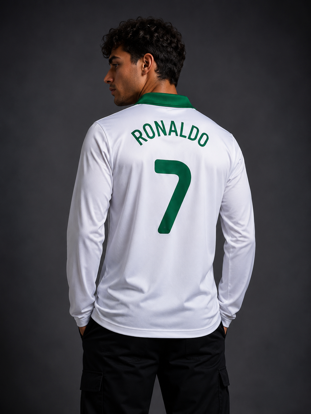 Portugal 2012 Long Sleeve Retro Football Jersey – Ronaldo #7 (Back Print)