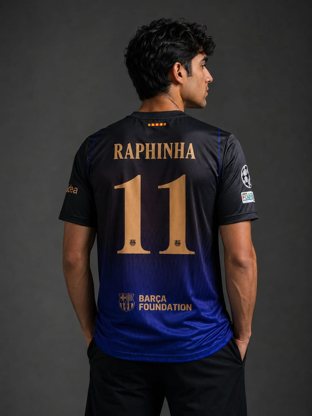 FC Barcelona Raphinha #11 Black & Blue Jersey