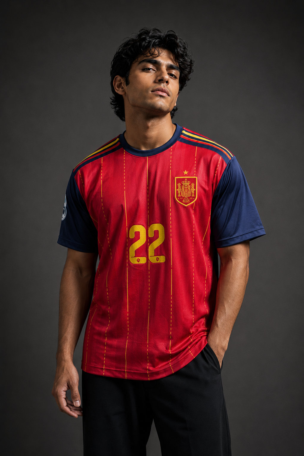 Spain #22 Cubarsi Home Football Jersey – Red Edition embroidery