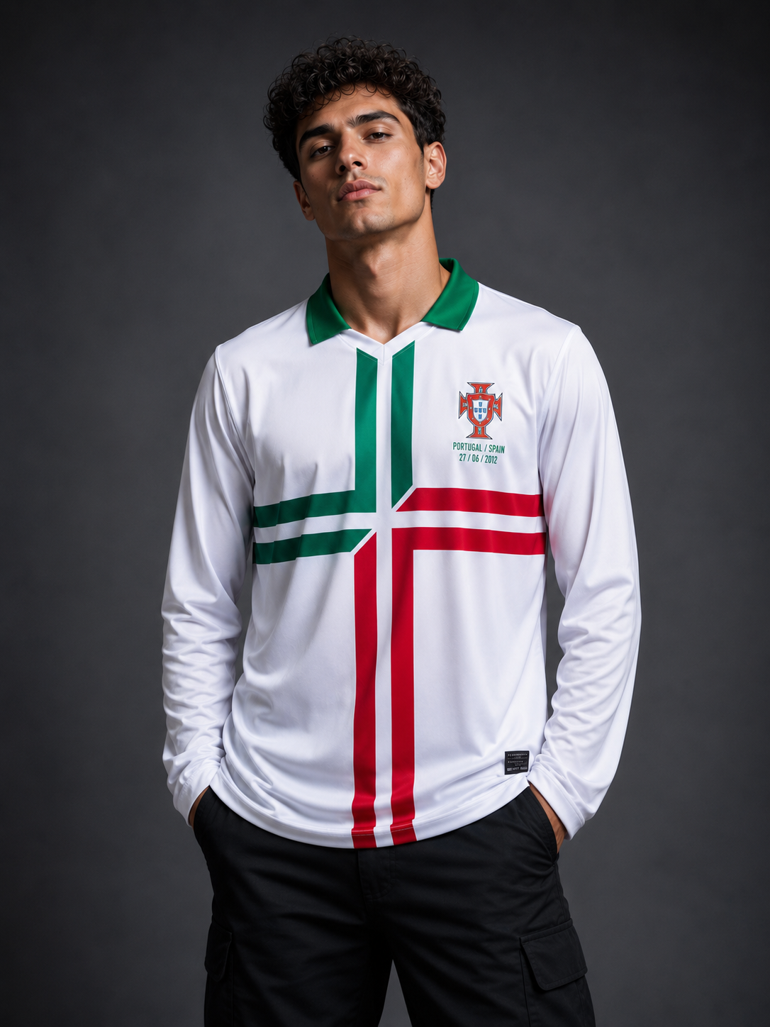 Portugal 2012 Long Sleeve Retro Football Jersey – Ronaldo #7 (Back Print)