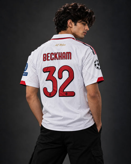 AC Milan 2008–09 Away Jersey – David Beckham #32 embroidery