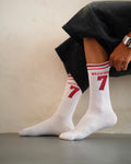Beckham No. 7 Classic Crew Socks – White