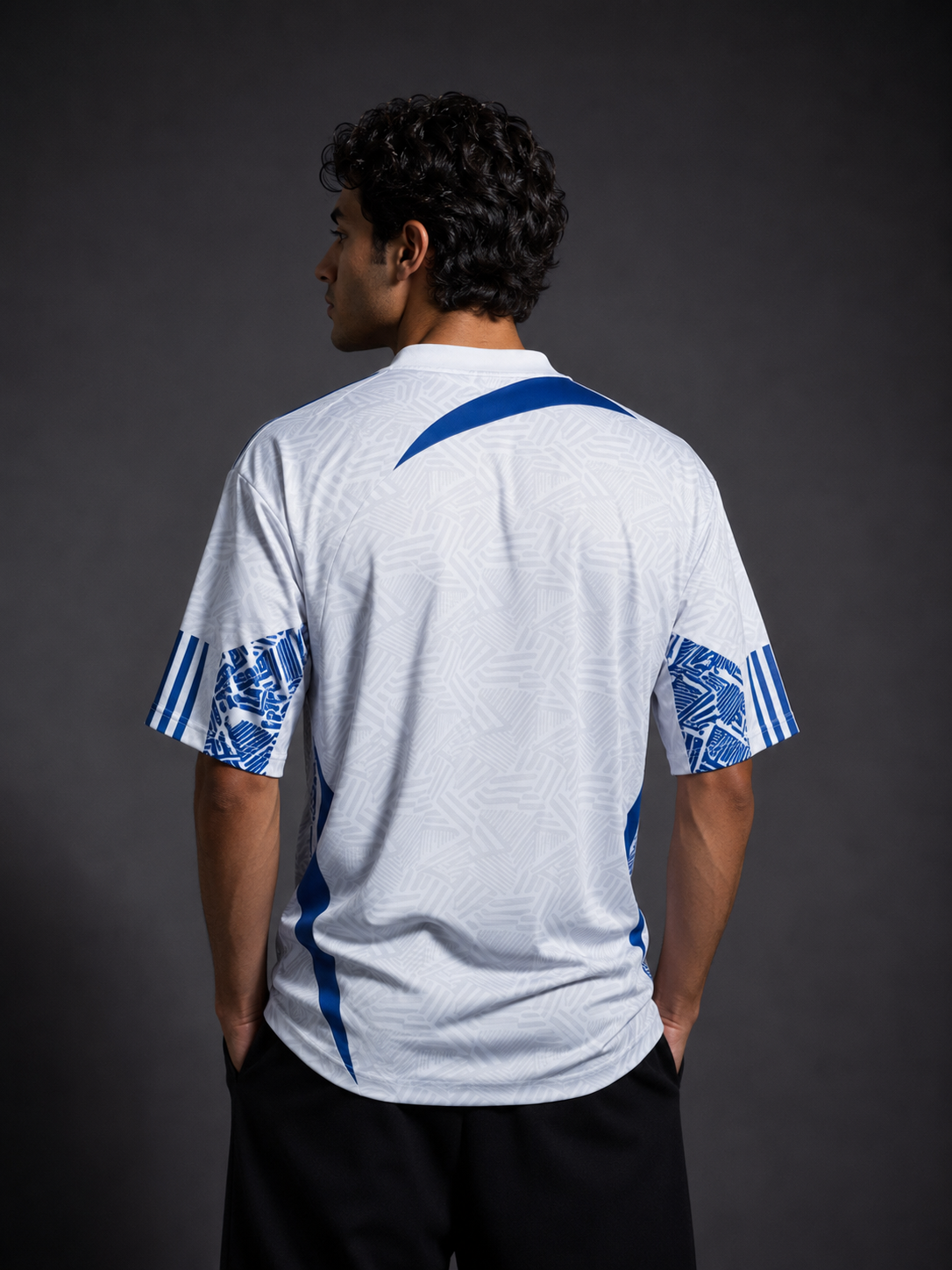 White & Blue Premium Football Jersey – real madrid special edition