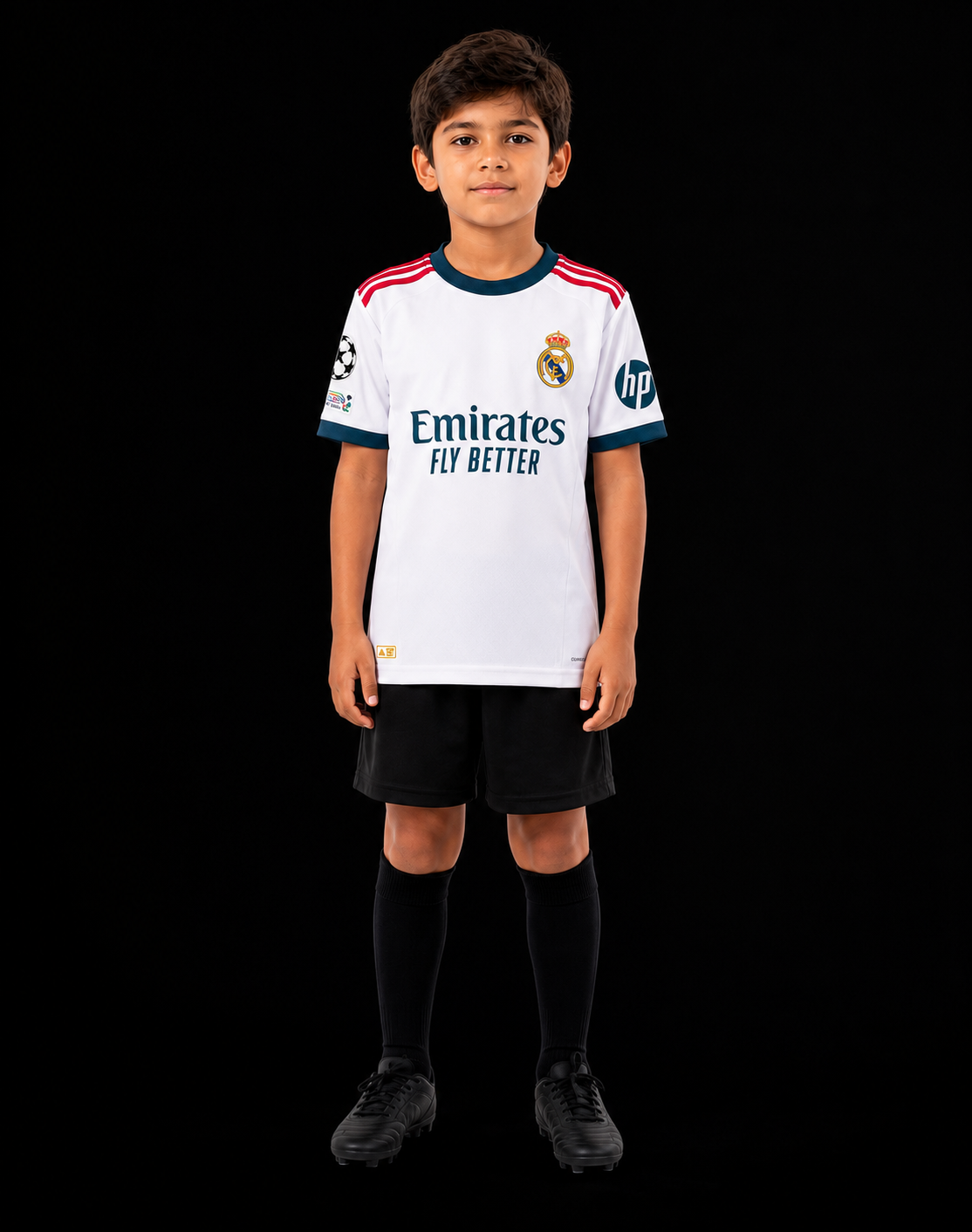 Kids Real Madrid Home Jersey 2025/26 – MBAPPÉ #10 (White)
