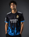 Real Madrid Black & Blue Flame Edition Football Jersey